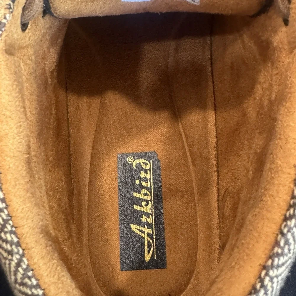 Arkbird Chukka Boots Mens 8‎ Tan EXCELLENT Leather Lace-up High Top Sneakers